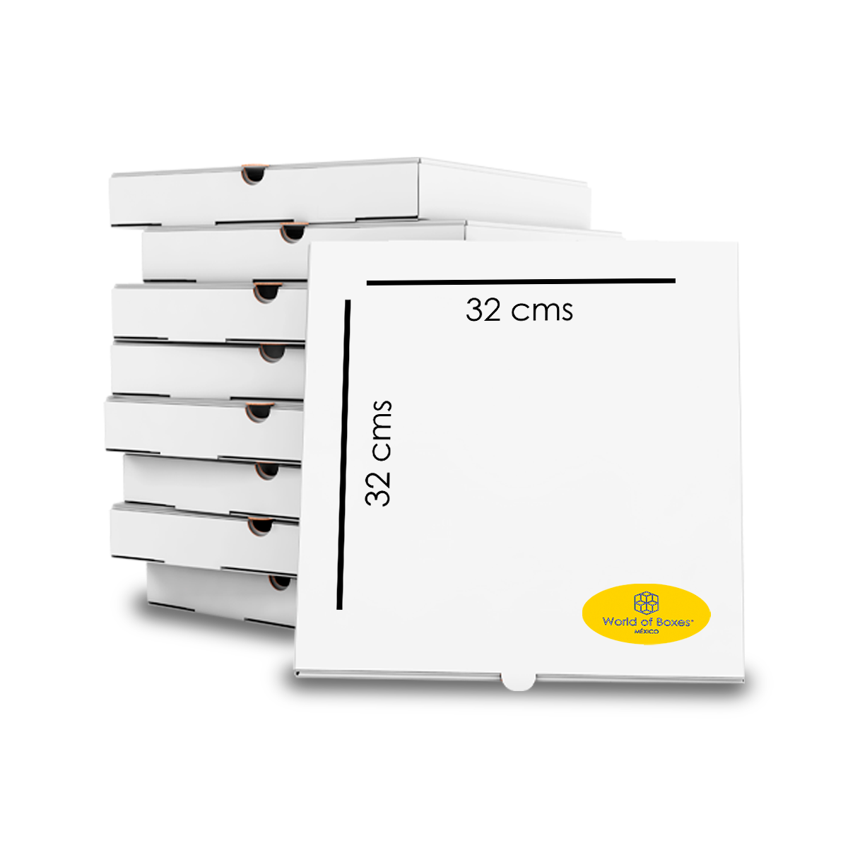 Cajas Premium para Pizza 12" (Blanca, Flauta "E", 23 ECT)