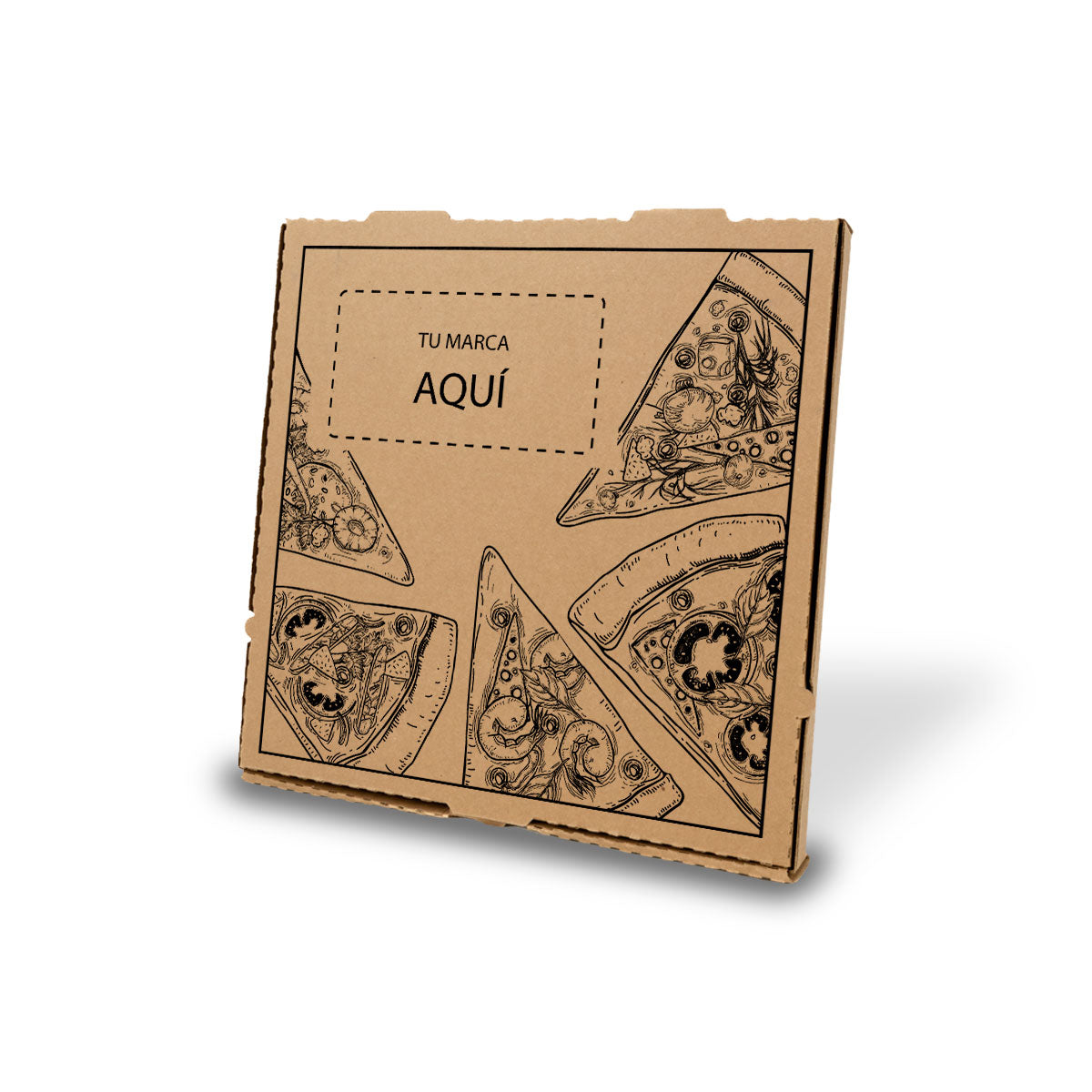 Caja Pizza Con Impresión Complementaria (1 Tinta)